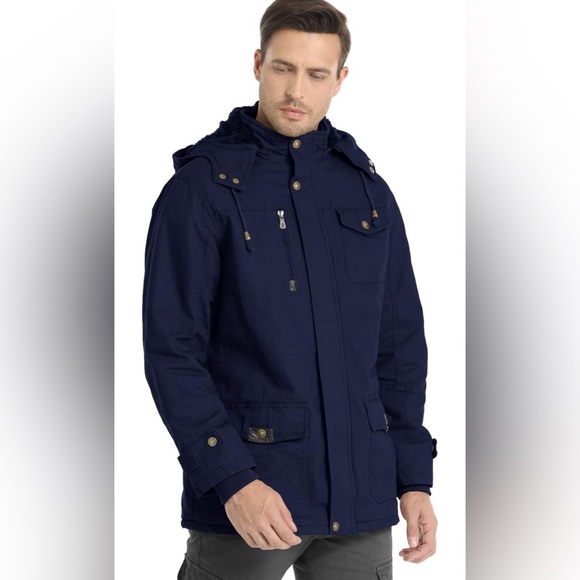 Men’s Winter jacket navy blue XL - Picture 2 of 7